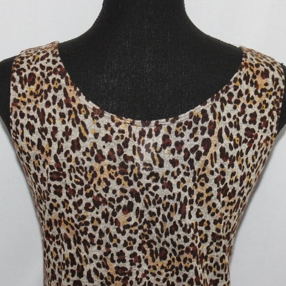 Chico's Size 2 Animal Print Sparkly Accented Top - Picture 4 of 10